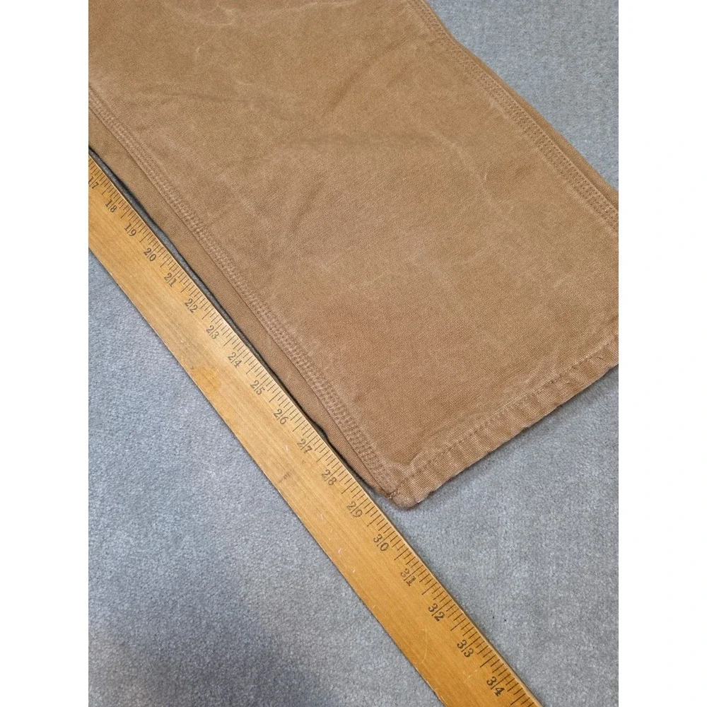 Carhartt Flannel Lined Carpenter Tan Pants Workwear B111-BRN Men's 40x32